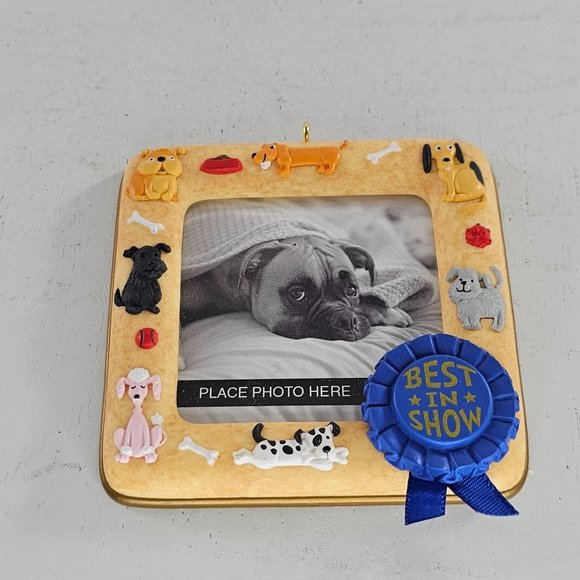 Hallmark Best in Show Puppy Dog Christmas Ornament Photo Holder Square Frame - Picture 7 of 7